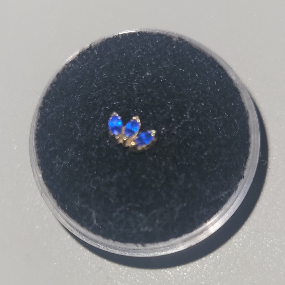 14K Yellow Gold Blue Sapphire "Lya" Marquis